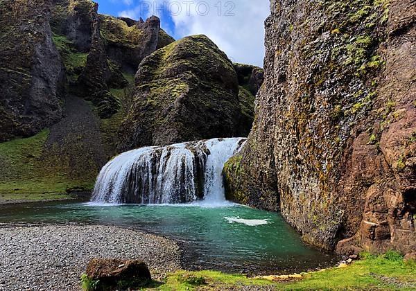 The Systrafoss Waterfall