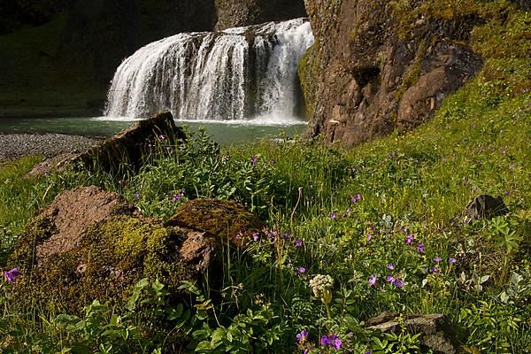 The Systrafoss waterfall