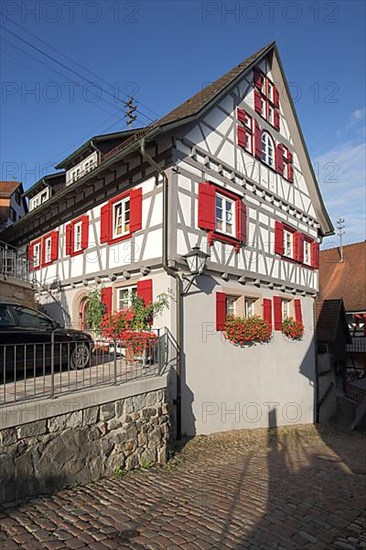 Half-timbered house in Schlossbergstrasse in Schiltach