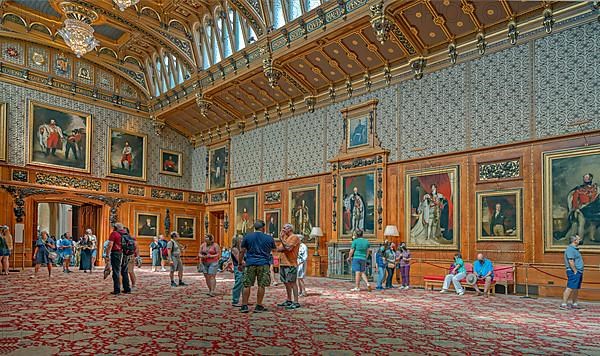 Picture Gallery at the Queen's Windsor Castle inside London England