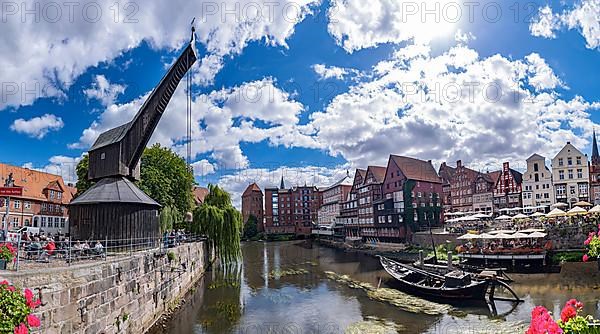 Old harbour with wooden crane from 1797