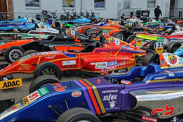 Formula 4 race car in Parc Ferme after car race