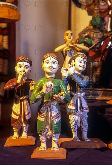 Doll display of kolu during the Navratri festival in Tamil Nadu