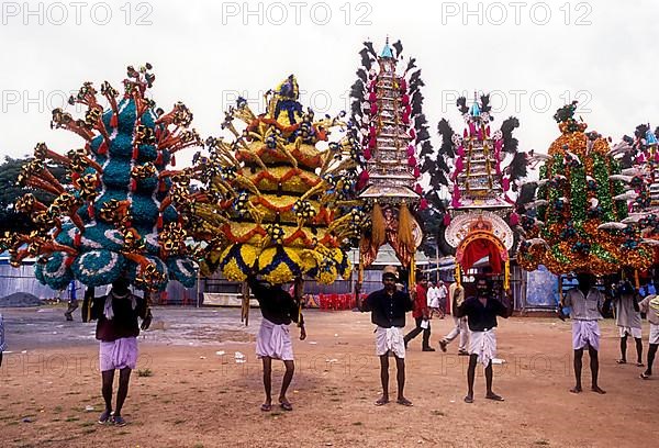 Kavadiyattam in Atham Athachamayam celebration in Thripunithura during Onam near Ernakulam