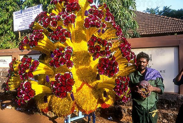 Kavadi Dancers in Thaipooyam Mahotsavam at Koorkancherry in Thrissur Trichur