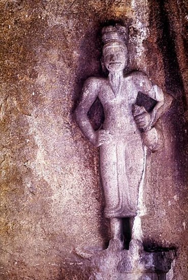 A Rock cut sculpture cave rock cut temple at Thrikkakudi near Kaviyoor