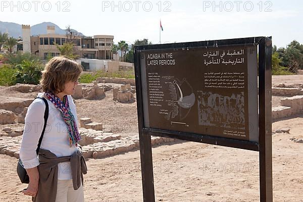 Information board at excavation site of Ayla