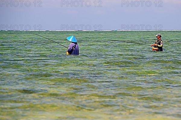 Fisherman in the water