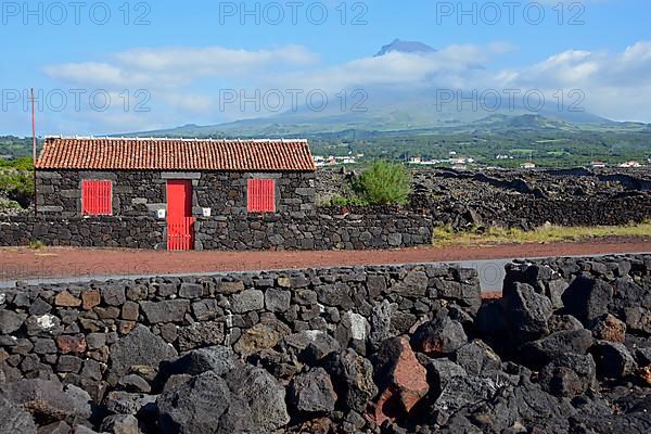 Typical volcanic stone house