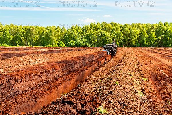 Industrial peat cutting