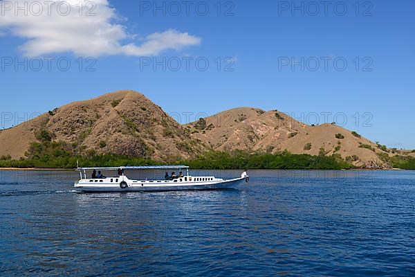 Typical tourist boat off Rinca Island