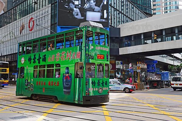 Double-decker tram