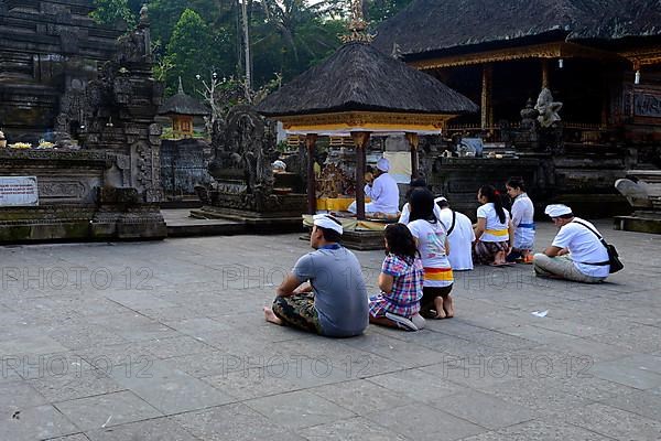 Worshippers praying