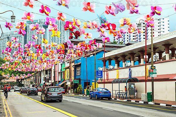 South Bridge Road near Sri Mariamman or Mother Goddess Temple