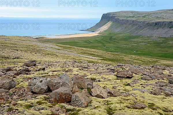 Beach and cliffs near Breidavik