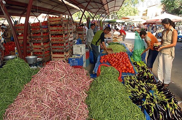 Woman at vegetable market