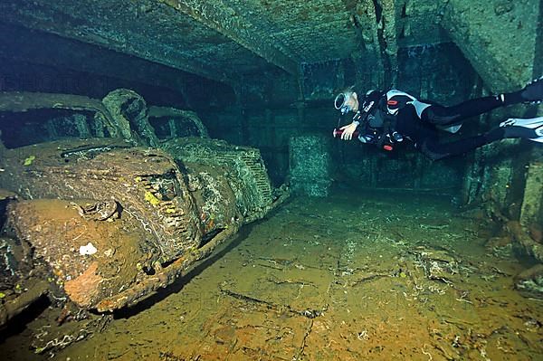 Diver and FIAT Car