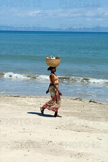 Local woman on Nosy Be beach