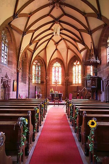 Interior view of the monastery church built 11th century in Hirsau