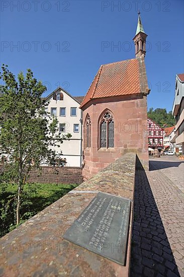 St. Nicholas Chapel built in 1400 on the St. Nicholas Bridge in Calw