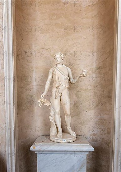 Sculptures and busts in the gallery of Sanssouci Palace