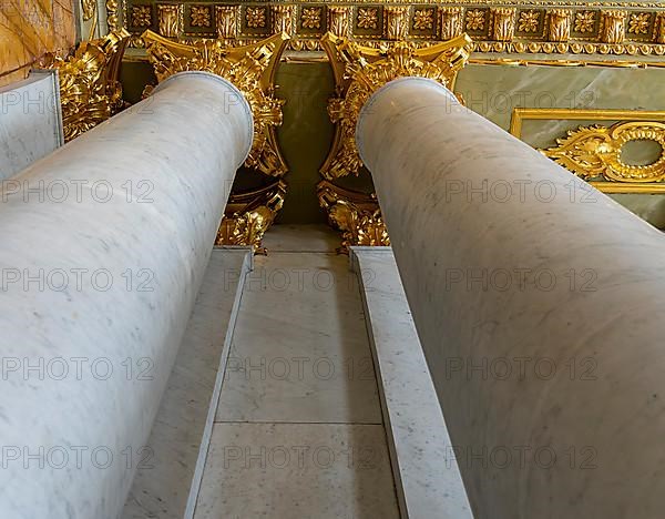 Ceiling vault with gilded ornaments in the Gallery Hall of the Picture Gallery in Sanssouci