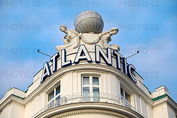 Roof gable Hotel Atlantic Kempinski with globe