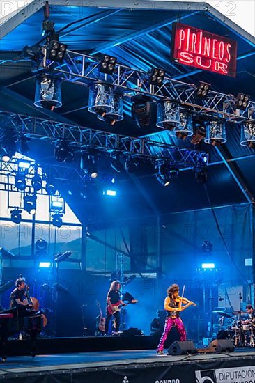 Armenian violinist Ara Malikian performs at Pirineos Sur International Festival of Cultures in Sallent de Gallego