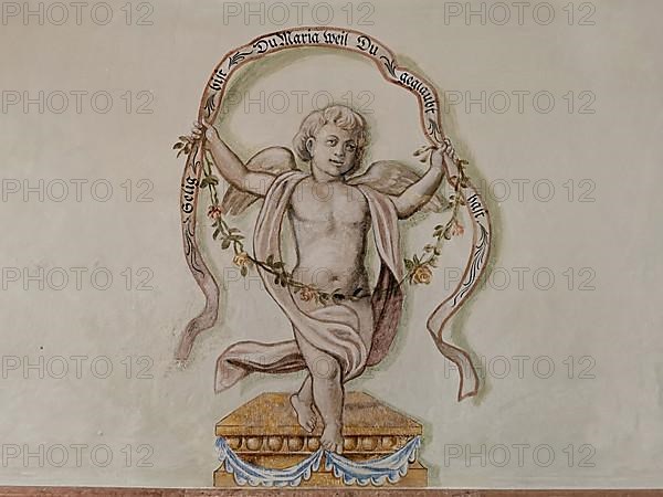 Picture of a putto with a cloth band by Sebastian Brabdstetter