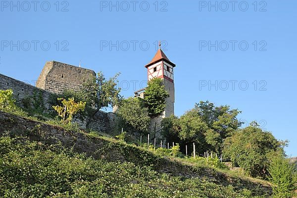 Nuremberg turrets as part of the historic town fortifications in Bad Wimpfen