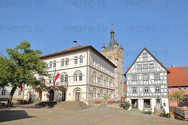 Town Hall with Blue Tower in Bad Wimpfen
