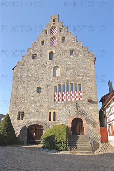 Museum and historic stone house with stepped gable built in 1200 in Bad Wimpfen