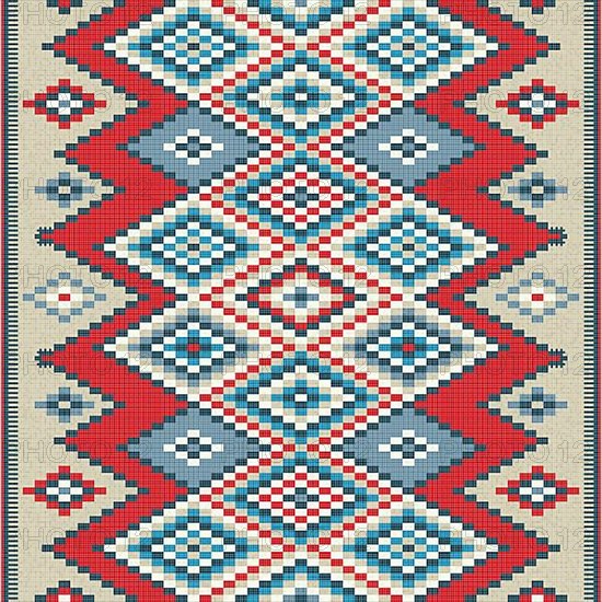 Traditional Berber embroidery seamless pattern