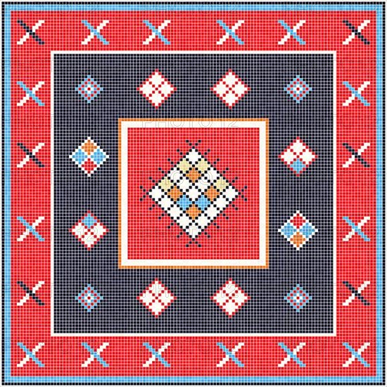 Traditional Berber embroidery seamless pattern