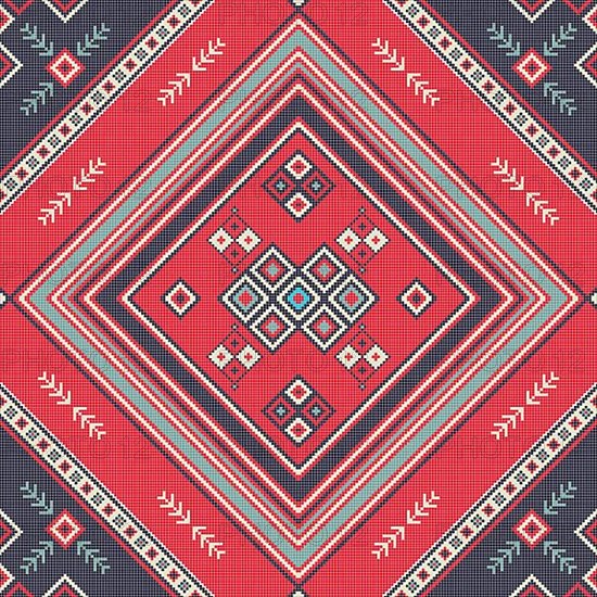 Traditional Berber embroidery seamless pattern