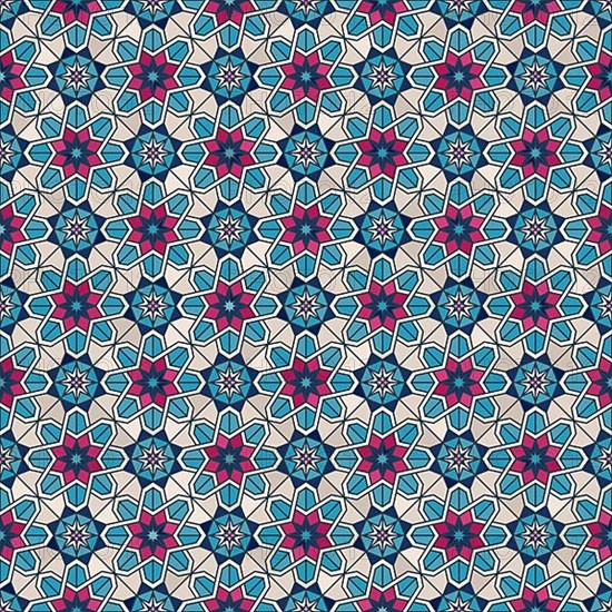 Islamic geometric seamless vector pattern