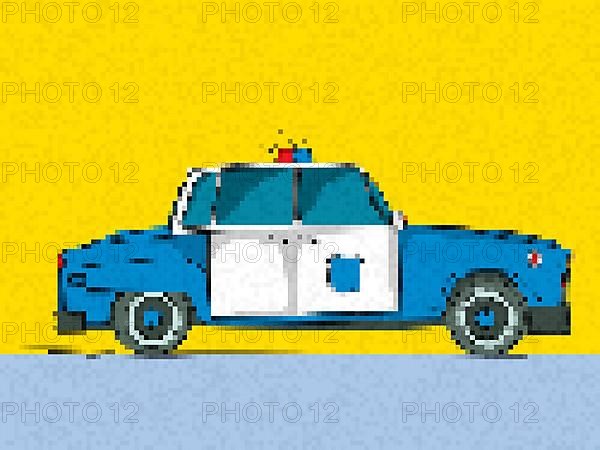 Pixel art police car