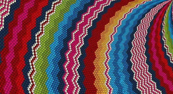 Mexican rug background. Serape stripes in various colors