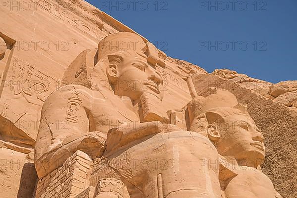 Statues Pharaoh Ramses II Rock Temple Abu Simbel