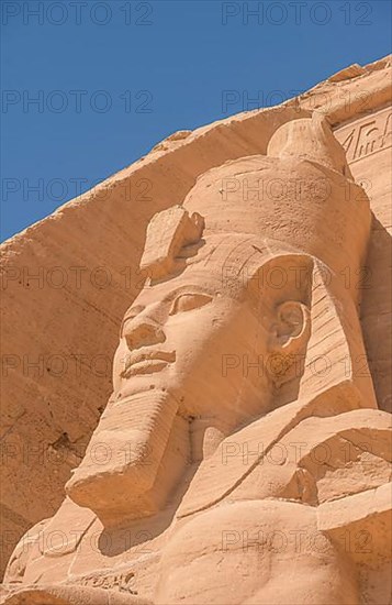 Statue Pharaoh Ramses II Rock Temple Abu Simbel