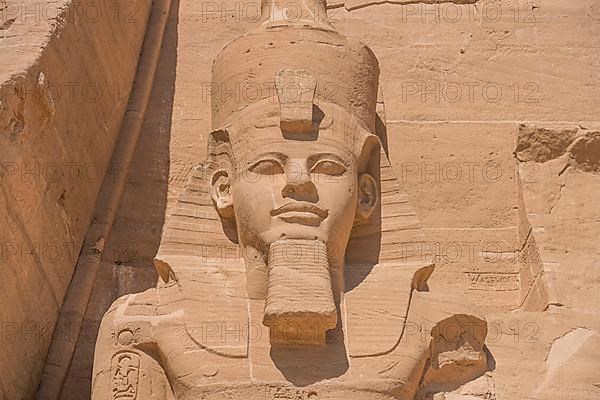 Statue Pharaoh Ramses II Rock Temple Abu Simbel