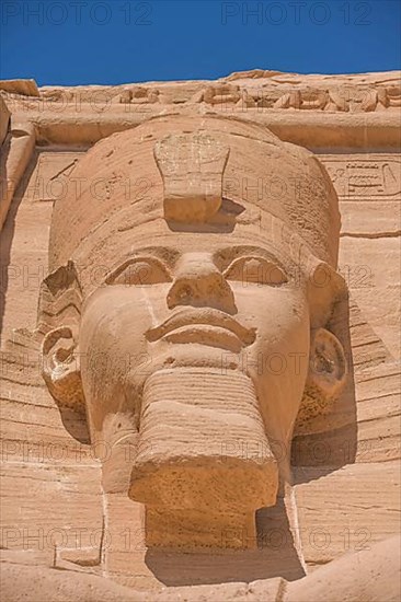 Statue Pharaoh Ramses II Rock Temple Abu Simbel