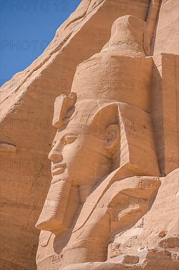 Statue Pharaoh Ramses II Rock Temple Abu Simbel