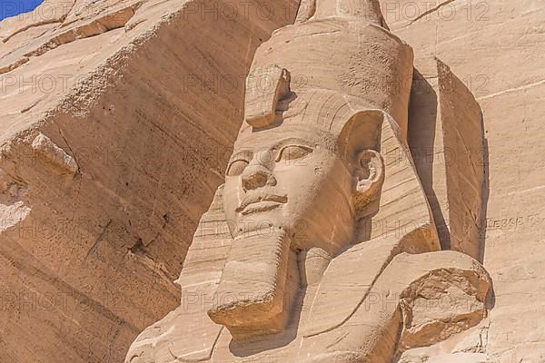 Statue Pharaoh Ramses II Rock Temple Abu Simbel