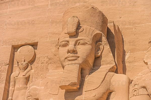 Statue Pharaoh Ramses II Rock Temple Abu Simbel