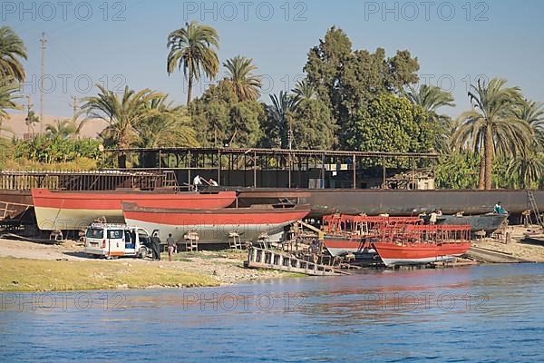 Shipyard on the Nile between Esna and Luxor