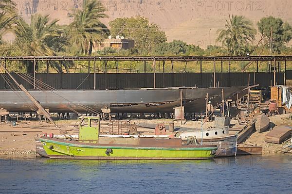 Shipyard on the Nile between Esna and Luxor