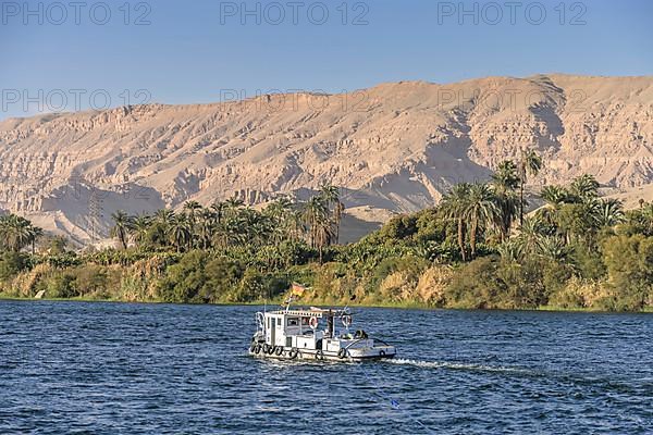 Tugboats on the Nile near Luxor