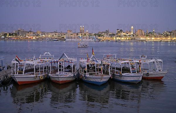 Excursion boats on the Nile at Luxor