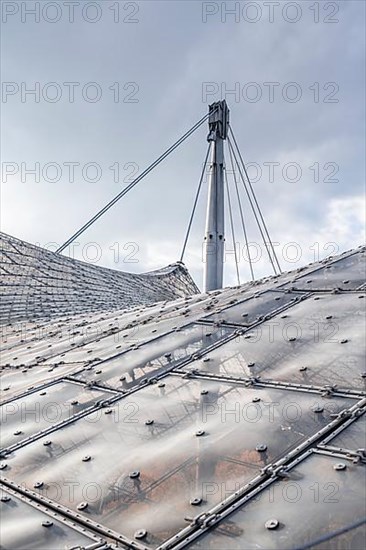 Supports and panels on the tent roof of the Olympic Stadium